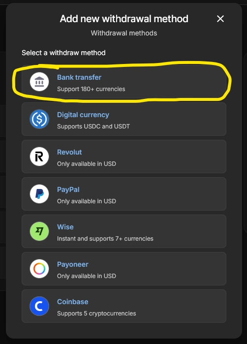 Deel Add Bank Transfer